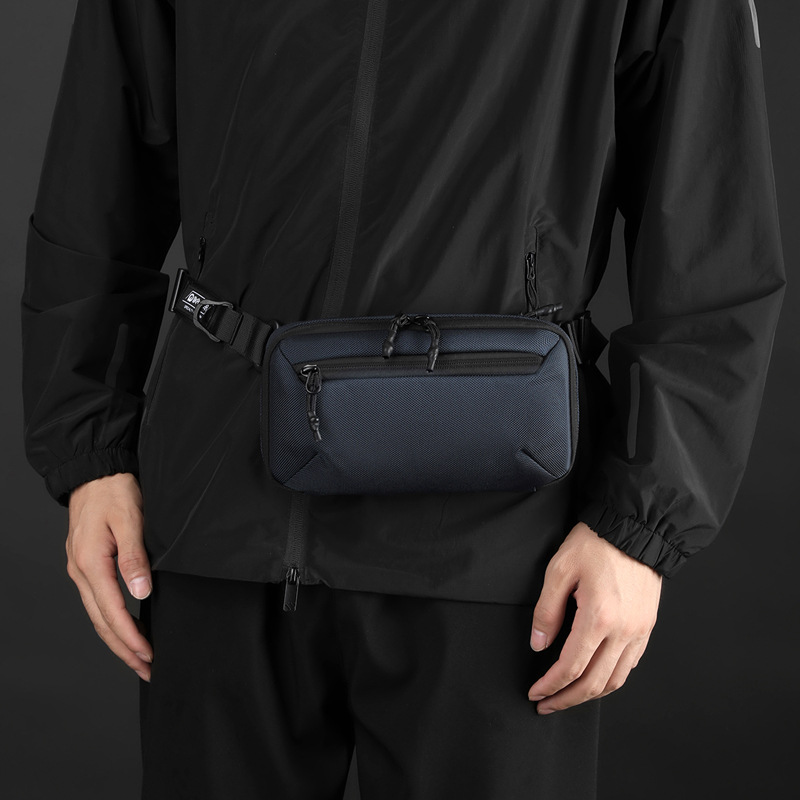 WEPOWER's new multi-functional tactical waist bag, a waterproof nylon outdoor chest bag, is fashionable and casual, suitable for single-shoulder crossbody wear Specification drawing
