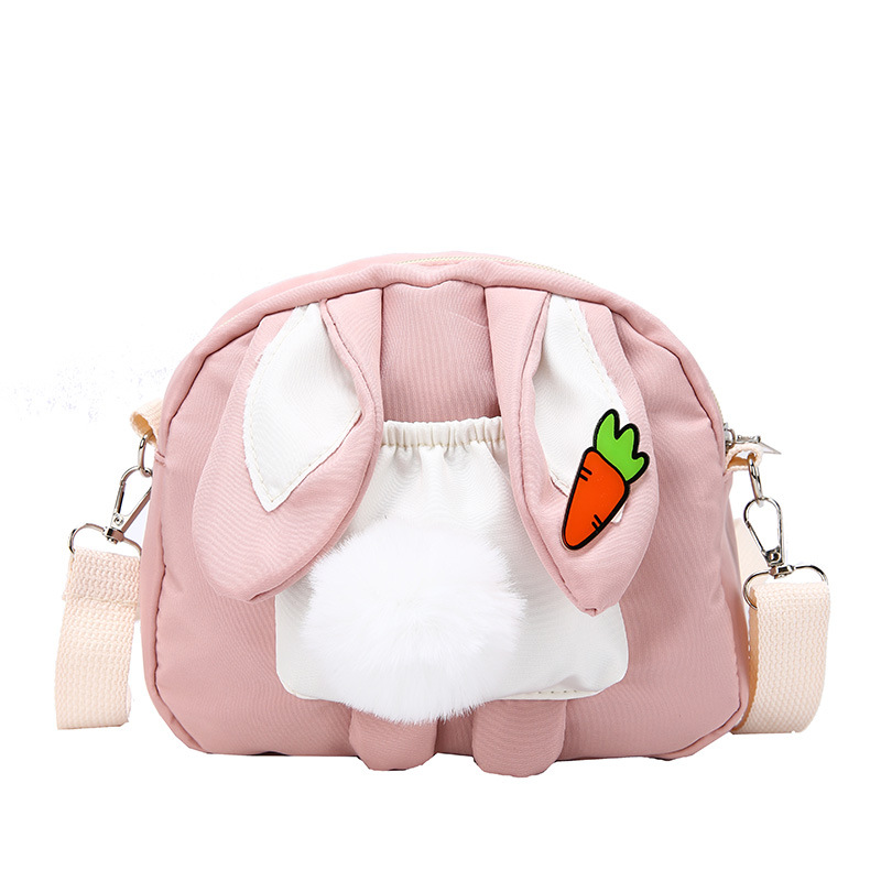 A new 2022 spring collection of fashionable, cute, trendy and unique rabbit color contrast simple and fresh single-shoulder crossbody bag for young girls Item Picture