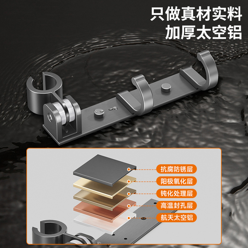Bathroom showerhead bracket, non-drilling nozzle fixed base, bathroom accessories, toilet bowl companion, spray gun hanging seat Application Scenario