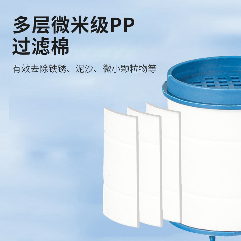 The manufacturer supplies PP filter cotton core micron-level multi-layer filter core accessories, household water pipe heads, fluoride removal water outlet interfaces details Picture