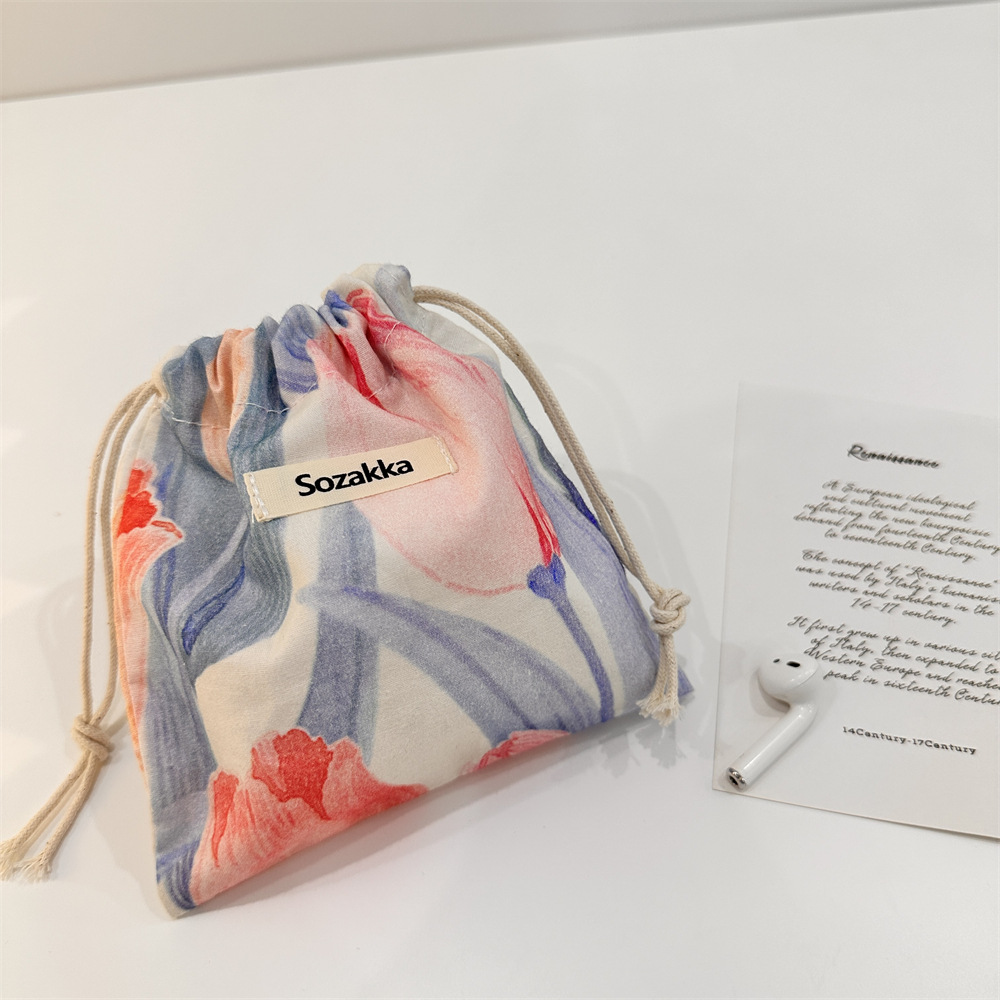 34225 Storage bag, fabric flower and sundries organization bag, portable dust-proof bag, small drawstring drawstring pocket Application Scenario