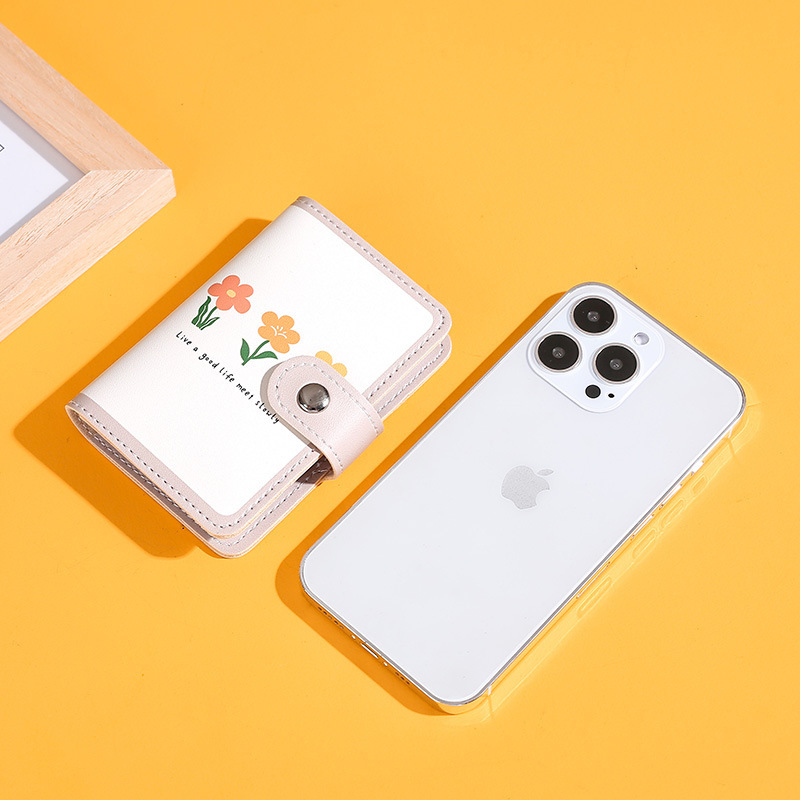 A fresh and cute card case for women, anti-demagnetization multi-position anti-demagnetization ID card jacket, a bestseller in foreign trade, with large capacity Specification drawing