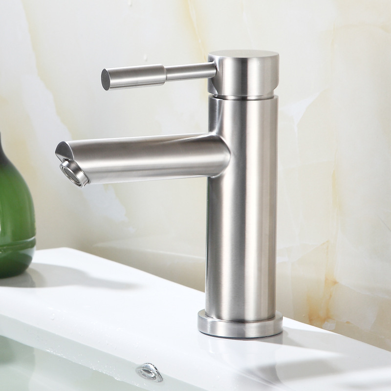 Stainless steel faucet, washbasin, cold and hot water faucet, household bathroom, toilet basin faucet, washbasin faucet details Picture