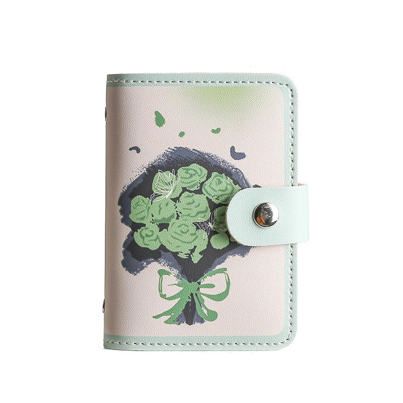 A fresh and clean driver's license card case for women, anti-demagnetization, ultra-thin, large-capacity, multi-slot, fashionable and high-appearance-level card case Item Picture