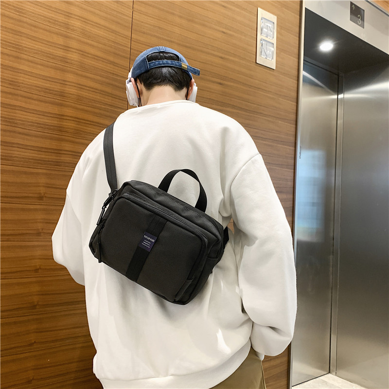 Cross-border new trendy men's crossbody bag, simple and functional bag, multi-functional digital storage bag, outdoor chest bag, single-shoulder bag details Picture