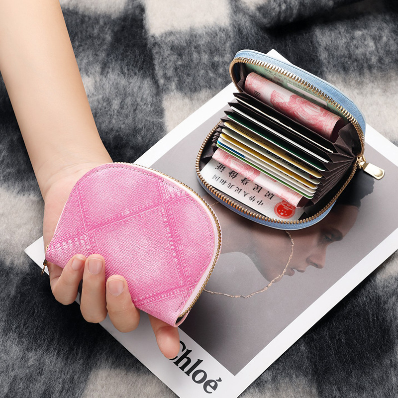 New summer 2024 fashionable denim blue hand-held bag and card case for cross-border trade women Specification drawing