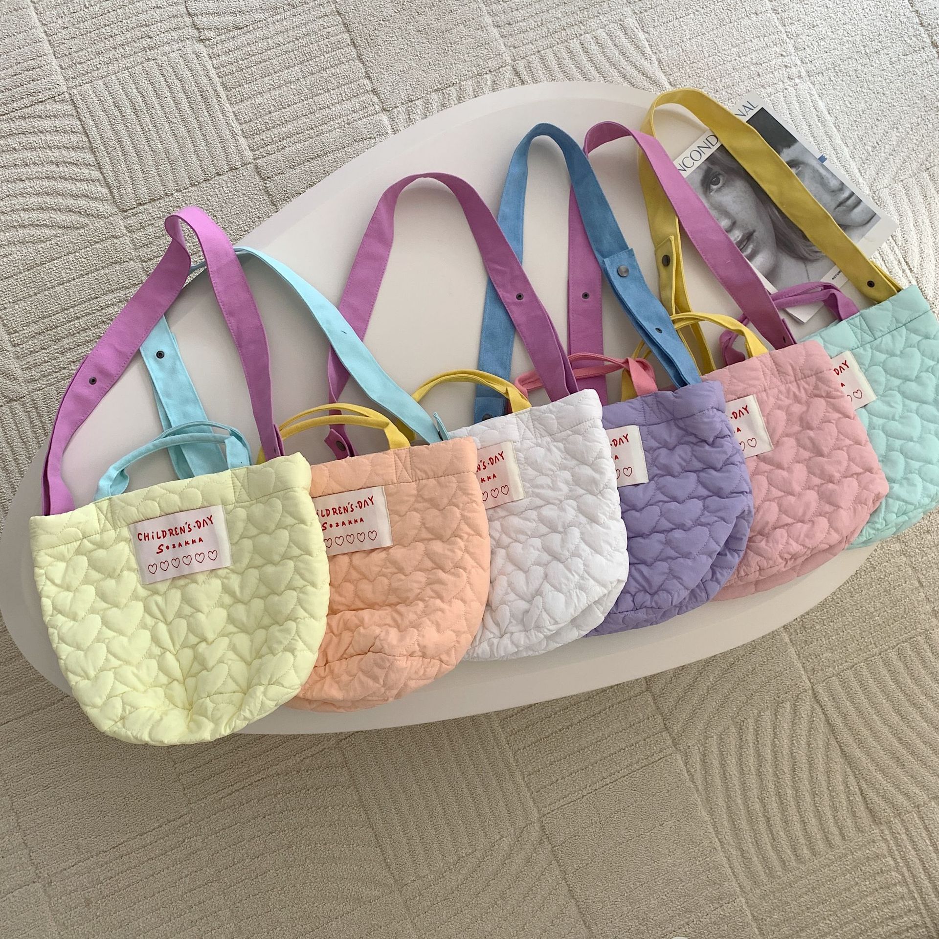 3765 [In Stock] The same style handbag as Zhao Lusi, large capacity taro purple hand-held crossbody bag, Mommy bag full figure