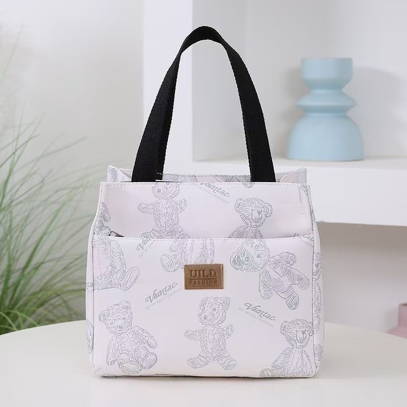 New handbag bento for mommy and office workers. Oxford cloth with rice for work. Fashionable lunch box with large capacity Specification drawing