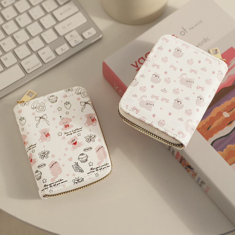 Cartoon organ card case for women, anti-demagnetization, 2024 new style fashionable organ card case, cross-border zipper waterproof credit card case details Picture