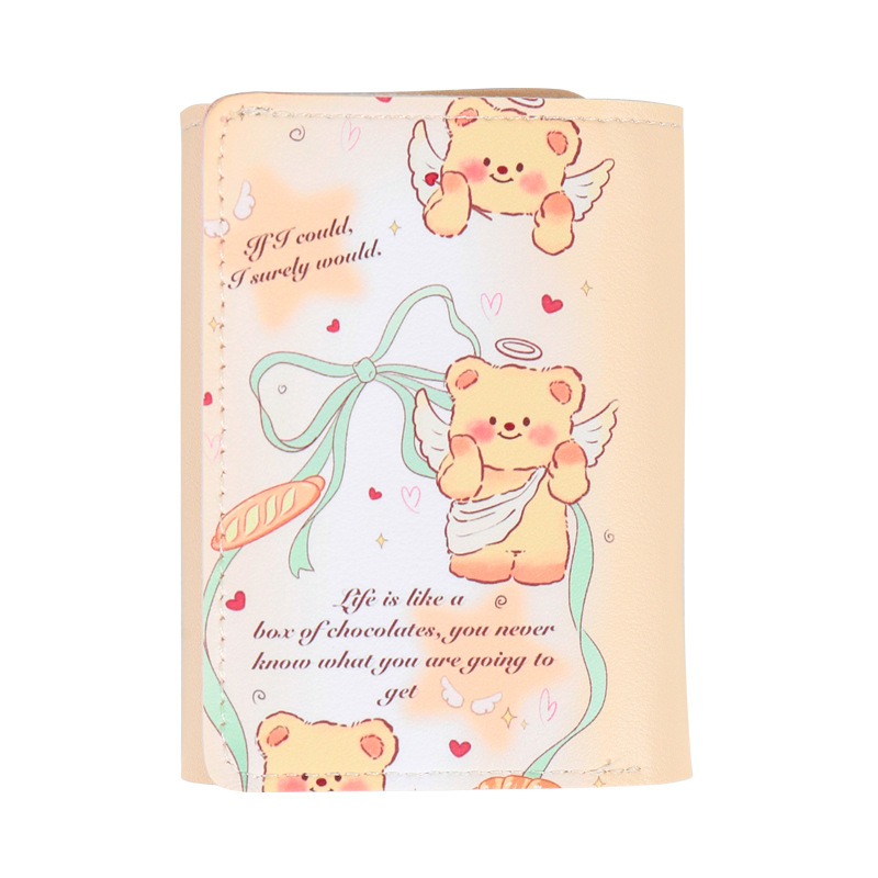 Butter Bear Cute Loose Mouth Wallet two-in-one, creative cartoon simple and individual mini bag for girls, portable bag Item Picture