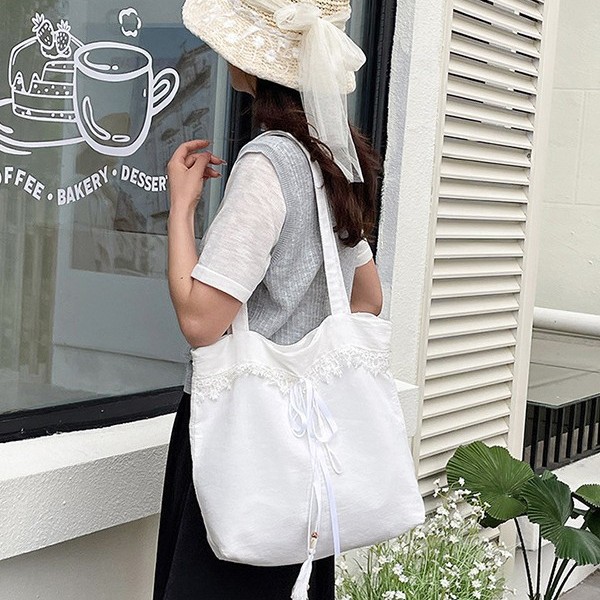 A niche cross-border versatile large-capacity commuting bag for women, a new casual and simple tote bag for college students in 2025 Specification drawing