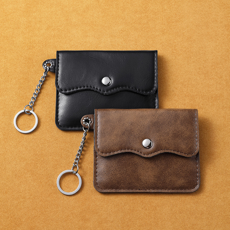 Cross-border source fashion pu card case, key case, ID card case, coin purse, card holder, bus oil wax card case full figure