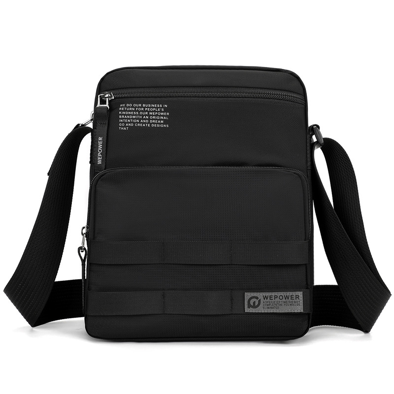 WEPOWER's new fashionable men's business shoulder bag, water-resistant bag, simple and lightweight outdoor crossbody bag Item Picture