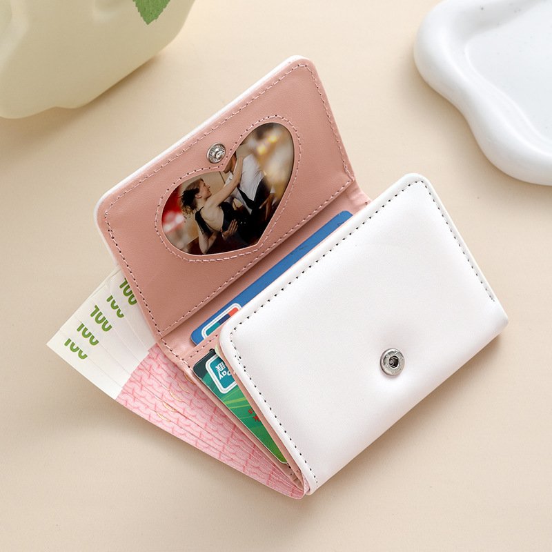 Star InS-style student cute card bag for primary and secondary school wallets, multiple slots, 30% off short folding coin purse details Picture