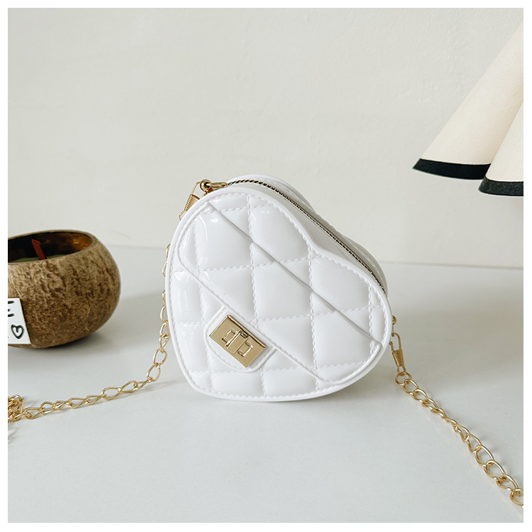 2025 New Children's Love Bag, fashionable small bag, single-shoulder crossbody chain girls' bag mini, fashionable and cute coin purse Specification drawing