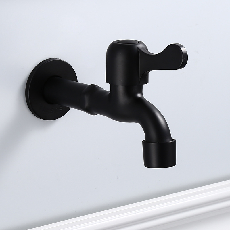 Black vintage washing machine faucet, 304 stainless steel single-cooling quick-boiling faucet, 4-inch faucet Application Scenario