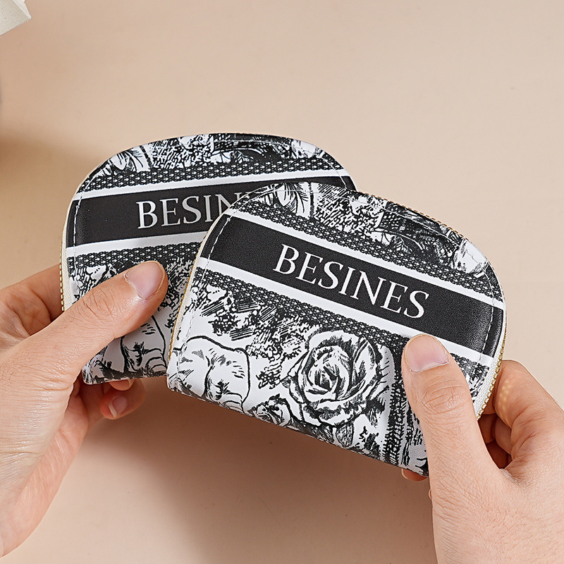 New zipper card case for women's organ, exquisite and high-end, multi-slot business card holder, short and small Korean-style coin purse details Picture