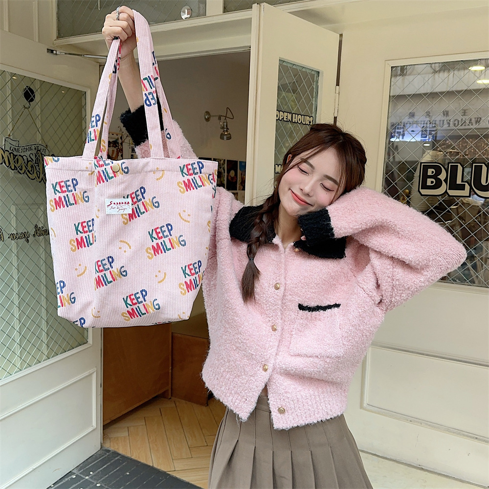 310241 Autumn and Winter single-shoulder bag, large capacity handbag, student cloth bag, 2023 Artistic women's Bag, Casual bag details Picture