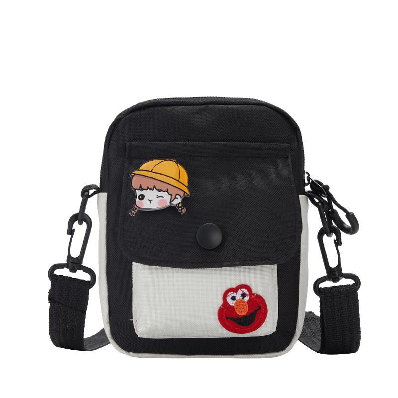 Sesame Street Crossbody Bag for Girls 2024 New style Canvas cartoon student small crossbody bag Fresh and sweet single-shoulder small bag for girls Item Picture