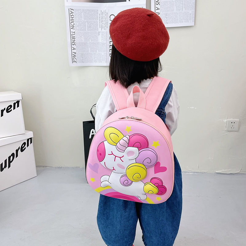 Unicorn Schoolbag, new eggshell bag for kindergarten children, cute cartoon large-capacity backpack for boys and girls full figure