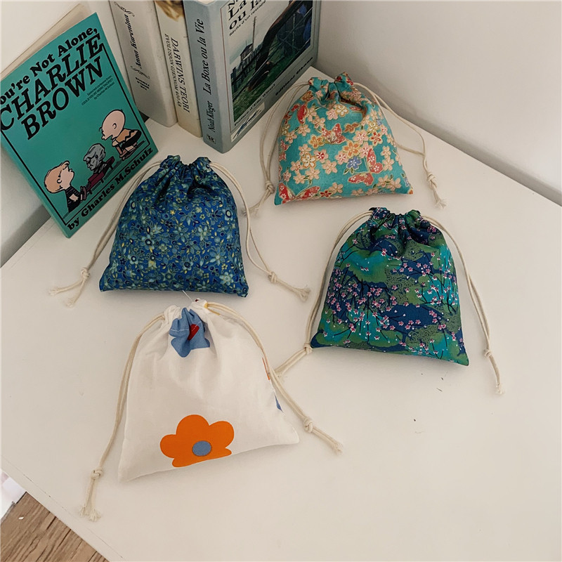 01123 Cotton and linen drawstring drawstring bags for home and travel, cosmetic organization bags, storage bags, key dust-proof bags wholesale full figure
