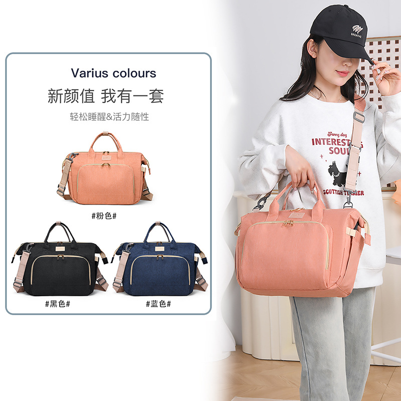 Cross-border exclusive multi-functional single-shoulder crossbody mom bag, waterproof baby and mother out bag, hand-held maternity bag, mom bag full figure
