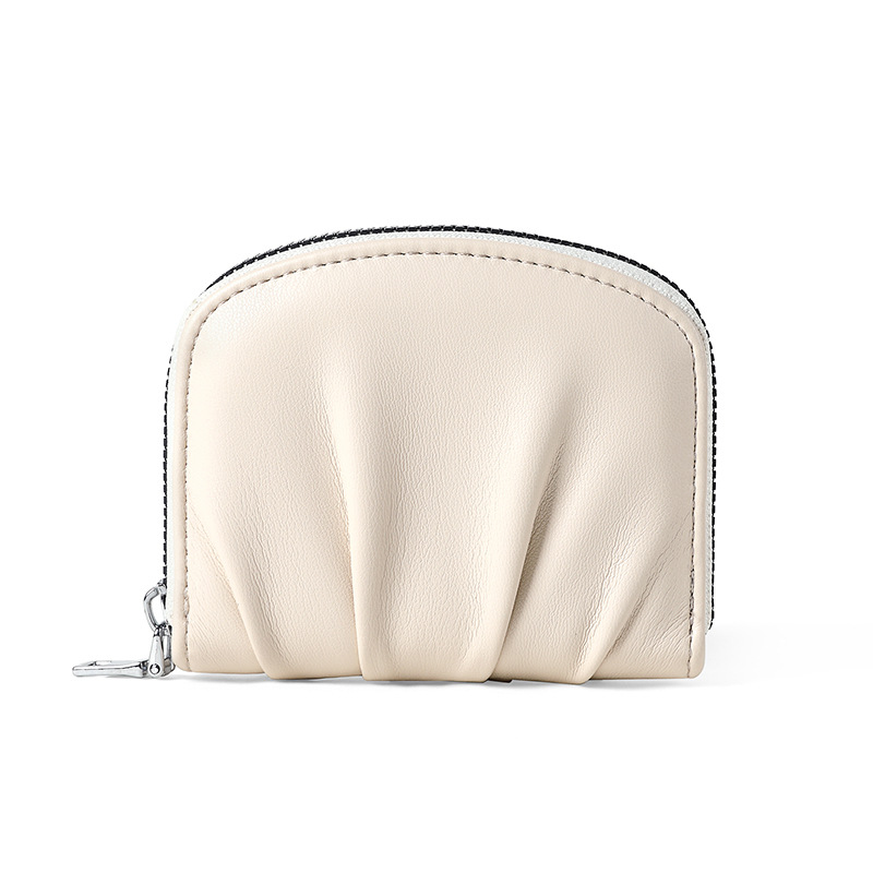 Pleated feel ~ A new minimalist, cute and small WALLET from Ailun INS, a popular solid-color versatile card bag wallet Item Picture