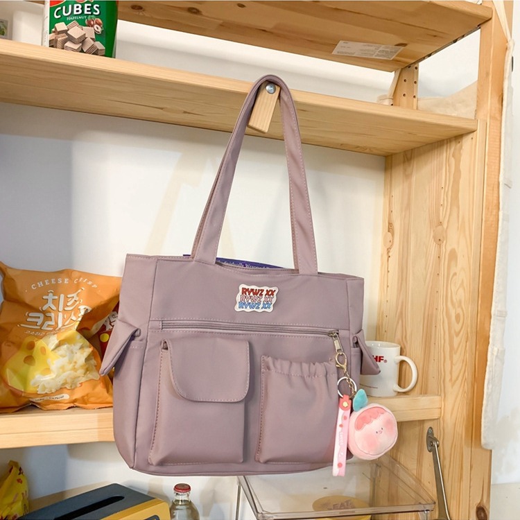 New large-capacity single-shoulder bag, Korean-style casual and simple tote bag, niche design, fashionable and versatile handbag wholesale details Picture