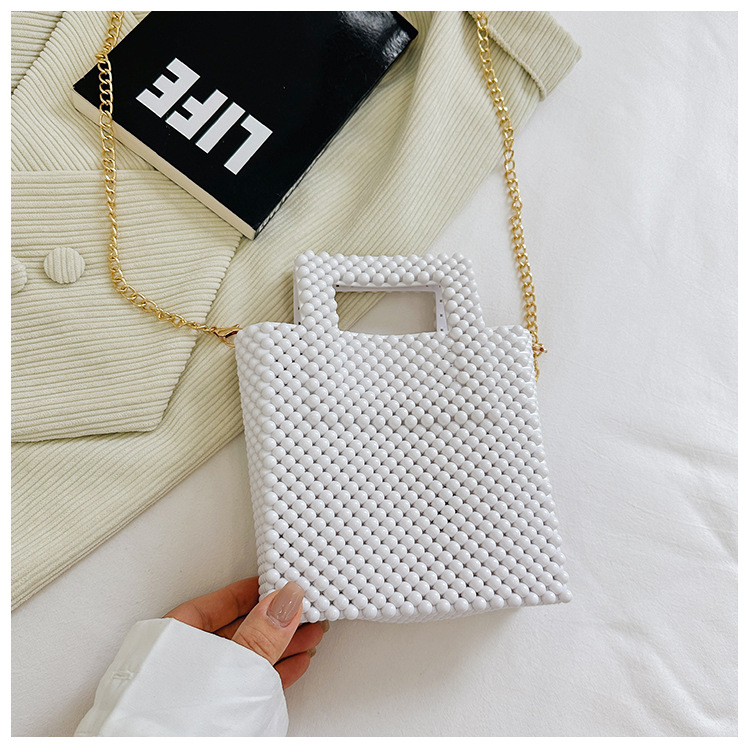 New Summer 2025 hand-woven bags, mesh single-shoulder bags, hollowed-out bags, crossbody bags, acrylic bags, pvc bags details Picture