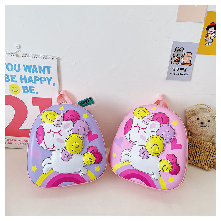 Unicorn Schoolbag, new eggshell bag for kindergarten children, cute cartoon large-capacity backpack for boys and girls undefined