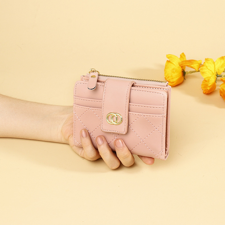 New women's mini Chanel embroidered thread multi-slot thin coin purse, women's short wallet, 30% off women's wallet Specification drawing