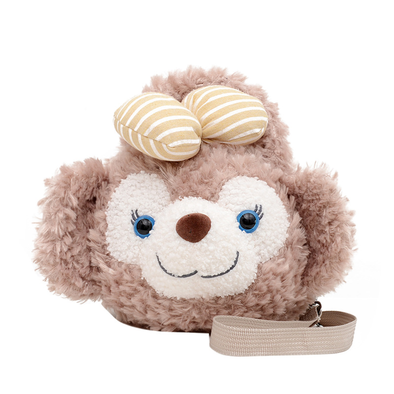 Plush bear bag, cute girl crossbody phone bag, Starlight rabbit cartoon crossbody bag, cute girl children's bag Item Picture