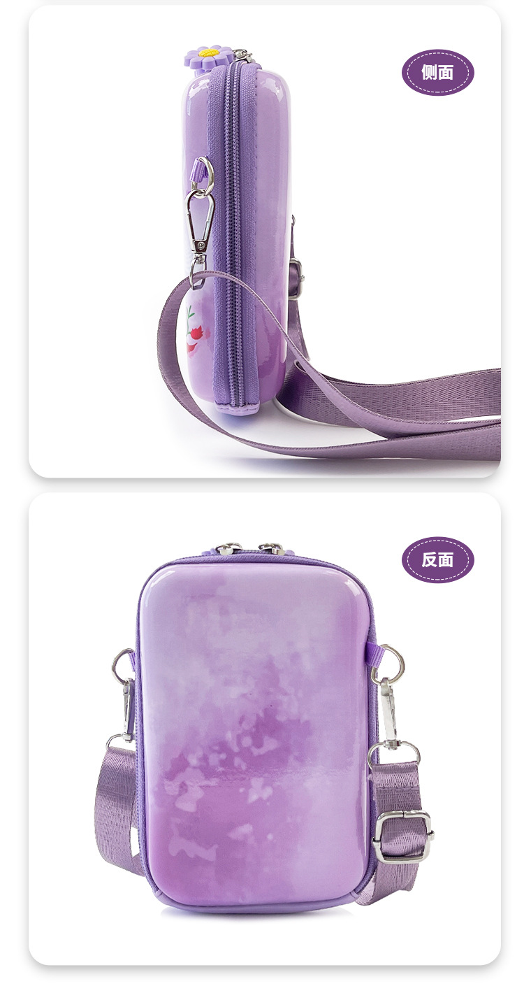 New 2024 Children's bags: Trendy and stylish girls' crossbody bag, cute ice and snow princess single-shoulder bag, baby mobile phone case undefined
