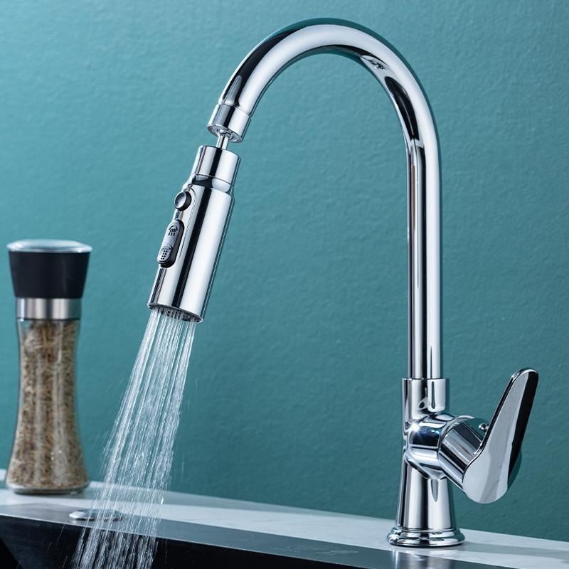 Kitchen faucet, multi-functional scraper, rotatable anti-splash bubble, universal pressure-increasing extender, vegetable washing faucet details Picture