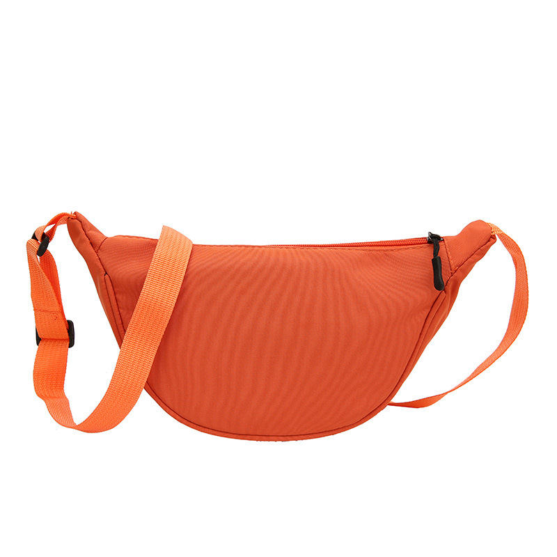 Cross-border Women's chest Bag 2023 Trendy canvas women's bag, casual and sporty solid color Korean style simple crossbody personalized armpit bag Item Picture