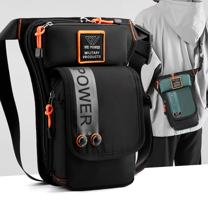 New cross-border cycling leg bag, outdoor sports close-fitting waist bag, casual men's chest bag, large-capacity single-shoulder crossbody bag full figure