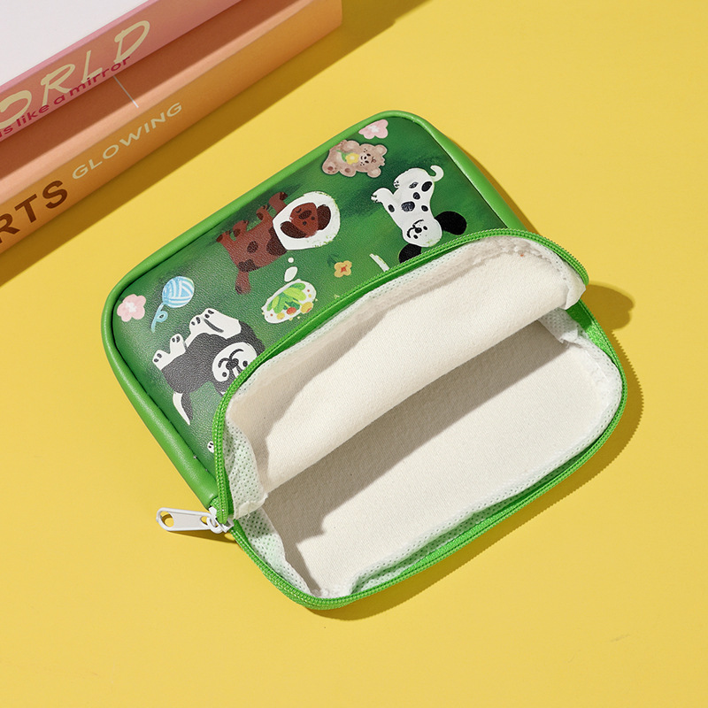 Spring outing puppy sanitary napkin storage bag, sanitary napkins, coin purse, headphones, data cable, portable student menstrual kit details Picture