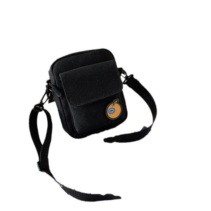 Cute little bag for girls 2024 New trendy and energetic girl student phone bag, Japanese-style fresh and clean crossbody canvas bag Item Picture