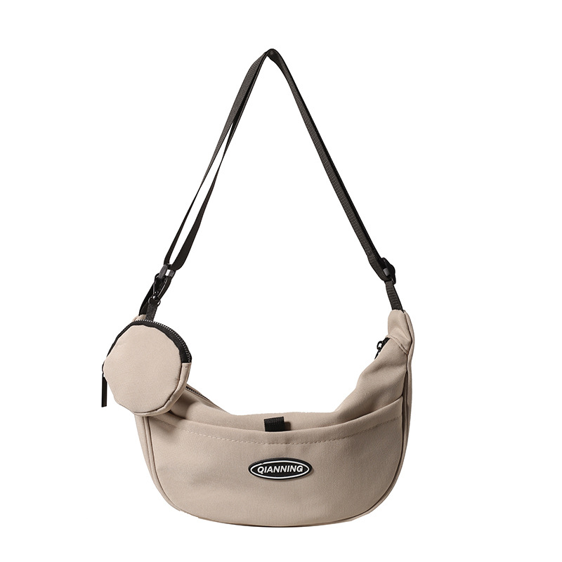 The 2024 new high-quality single-shoulder crossbody canvas bag for women, a popular and niche design dumpling bag for women Item Picture