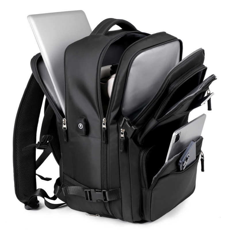 New cross-border backpack for women, large-capacity business computer schoolbag, multi-functional luggage, travel, short distance and business trip backpack details Picture