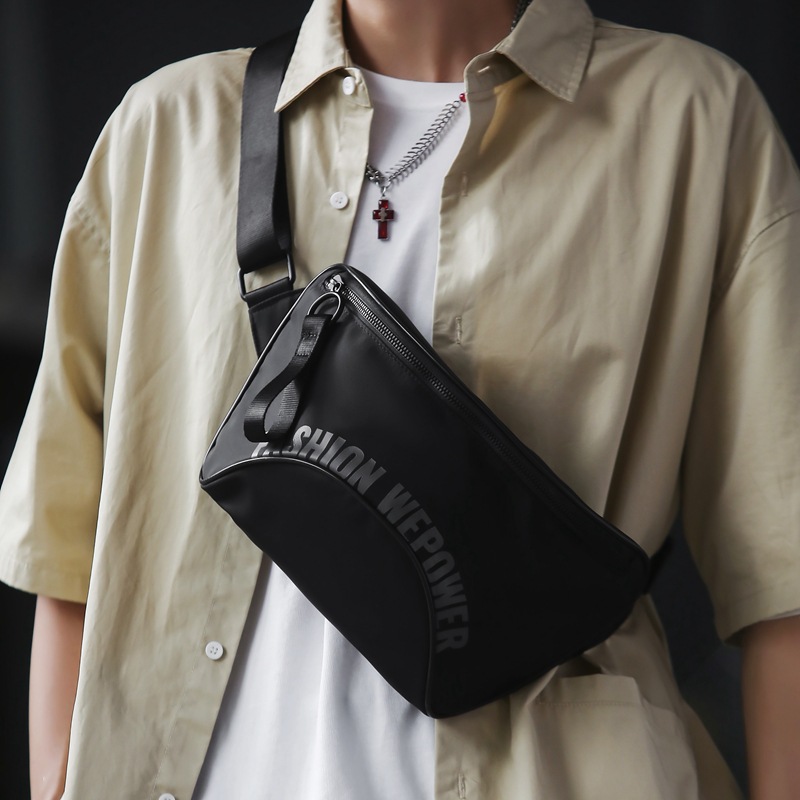 WEPOWER's new casual workwear functional crossbody bag, a trendy brand for both men and women, features a large-capacity single-shoulder waist bag full figure