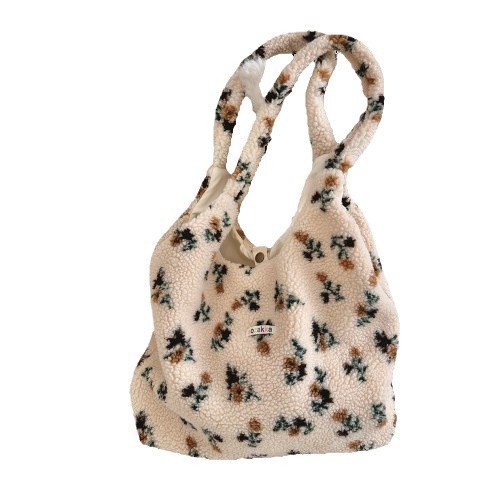 41011 Cute Plush Bag for Women 2024 New style Plush flower commuting autumn and winter Versatile large-capacity single-shoulder bag Item Picture