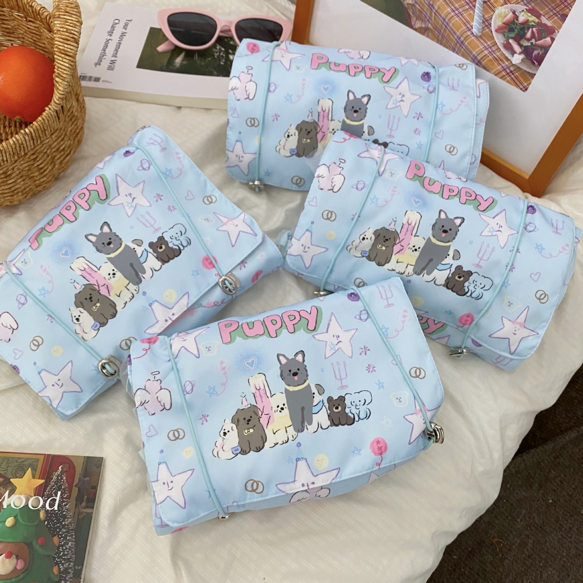 Original! Star Puppy Detachable makeup Bag, Portable four-in-one travel toiletry bag for Women, large-capacity storage bag full figure