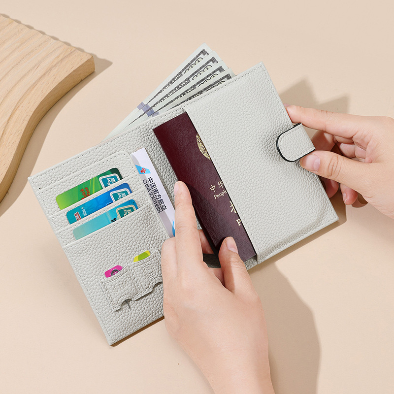 New pu passport bag for foreign trade, suitable for both men and women, ultra-thin RFID multi-functional wallet, air ticket holder, passport and document bag Application Scenario