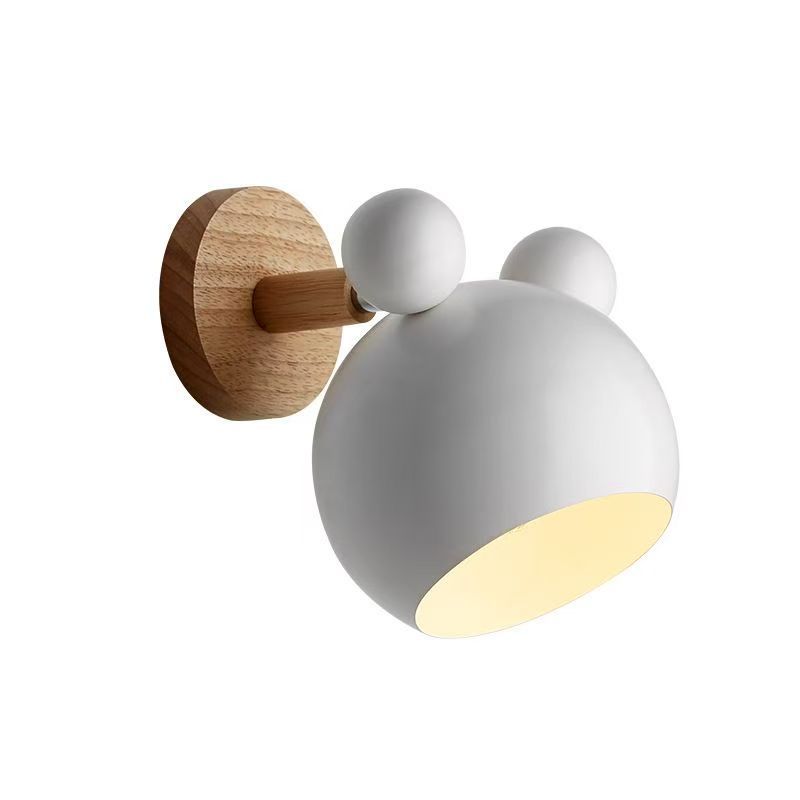 Compact, invisible and space-saving, it opens up more tidy corners on the desk. Exclusive Mickey cartoon wall lamp for children's rooms details Picture