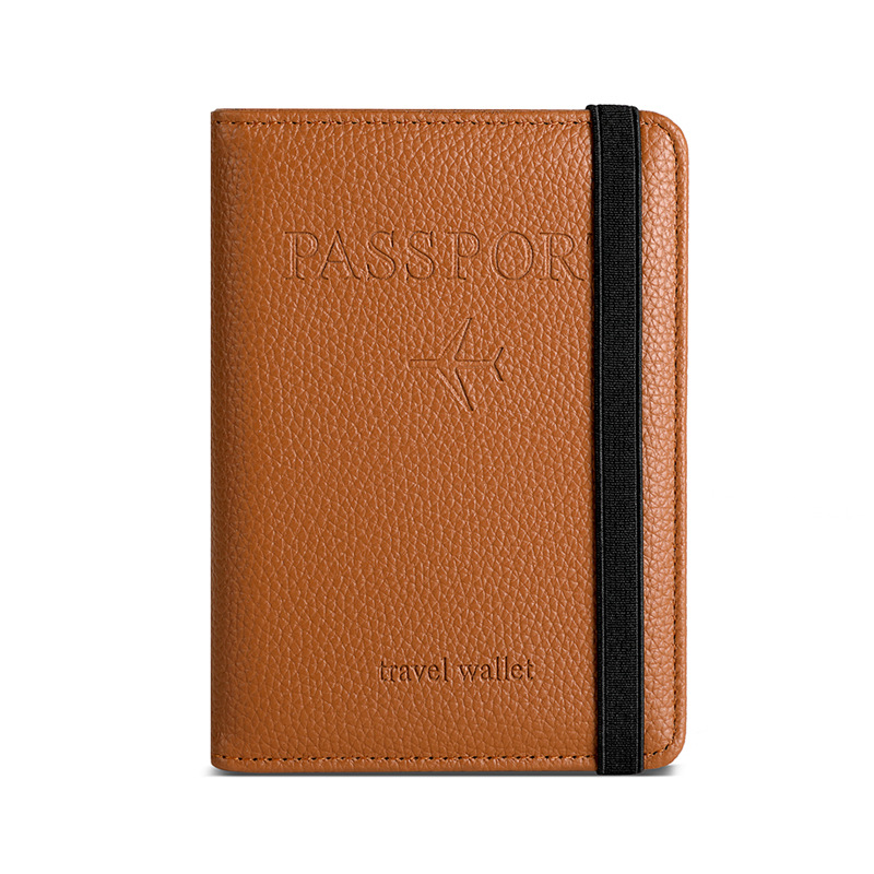 Wholesale of cross-border PU leather card case, passport holder, RFID passport case, Travelwallet multi-functional document bag Item Picture