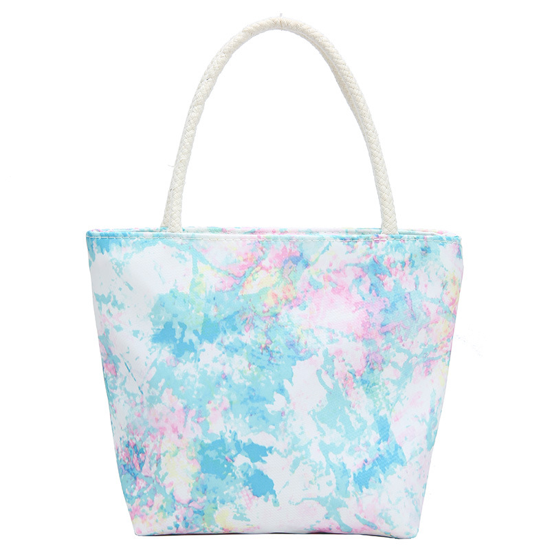2021 new style Japanese and Korean trendy hand-held bags, bento bags, lunch box bags, portable bags, women's small bags, mini canvas bags, fashionable Item Picture
