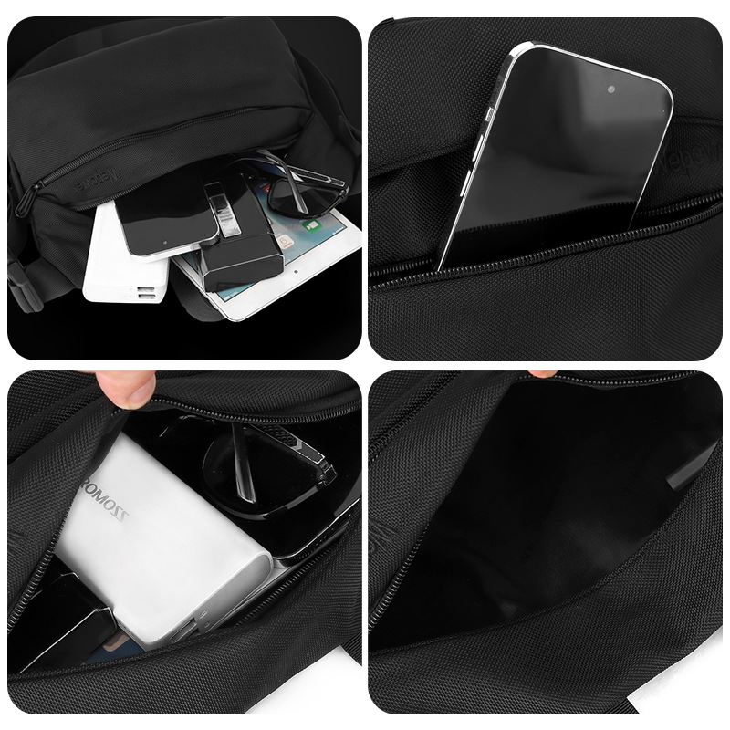 WEPOWER's new minimalist hand-held chest bag, business Korean-style men's crossbody bag, casual sports mobile phone shoulder bag Application Scenario