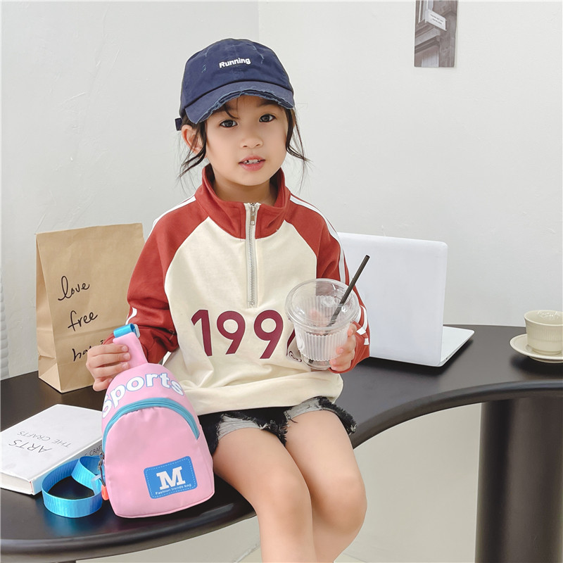 Children's bags, boys' and girls' crossbody cool dinosaur chest bags, Korean-style small cross bags, cute baby backpacks for outdoor outings details Picture