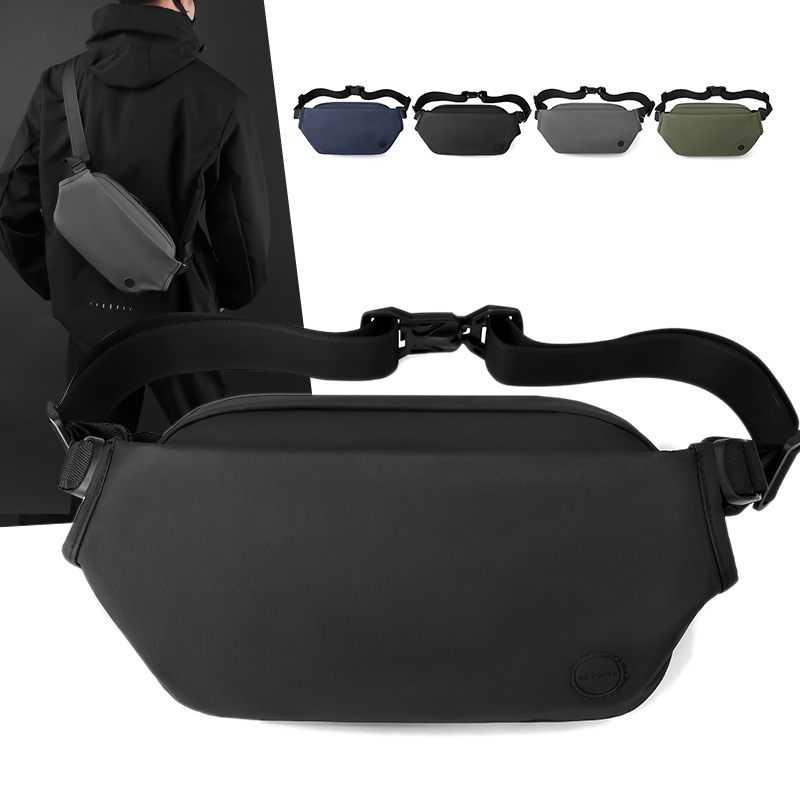 Wepower's new outdoor men's magnetic buckle single-shoulder crossbody bag, functional crossbody bag, waist bag and multi-functional chest bag full figure